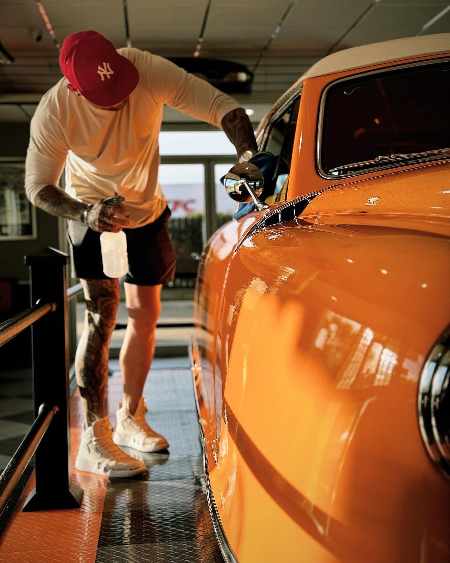John Smelley, Founder of SE Auto Solutions, detailing a classic vehicle